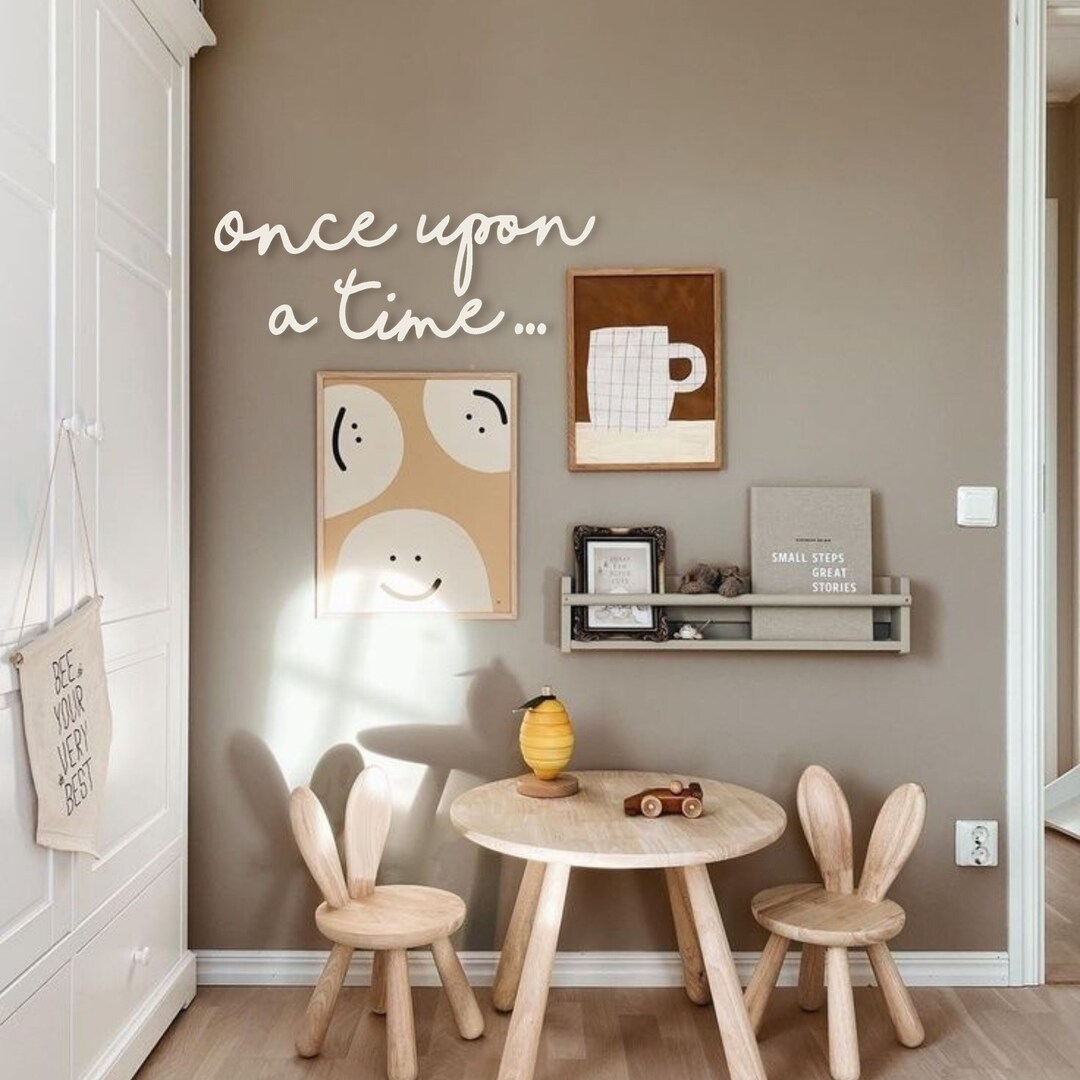 Wood Art for Nursery, Once Upon A Time Sign, Nursery Bookshelf Decor