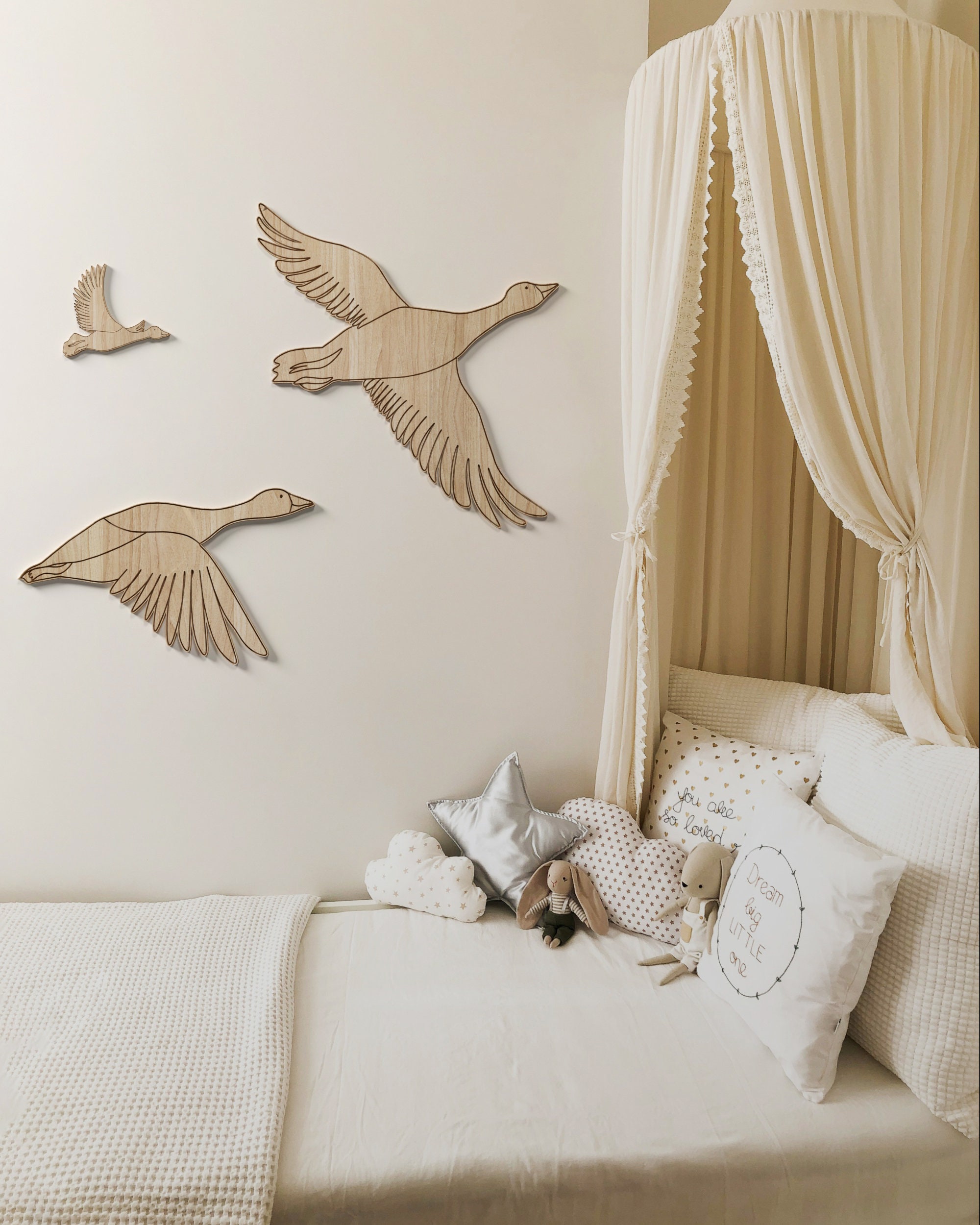 Wooden Goose Wall Art: Nursery Decor, Wood Birds - Etsy