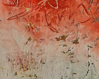MYSTERY I, abstrakte Malerei, 10 "x 8" Öl und kaltes Wachs auf Holzplatte, ein von einer Art, meditative geheimnisvolle Gefühl