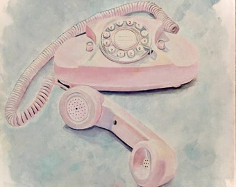 Antique Phone Painting Print