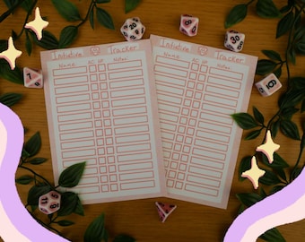 Initiative Tracker Notepad | Dungeons and Dragons | Dm Gm Tools | DnD | DnD Notepad