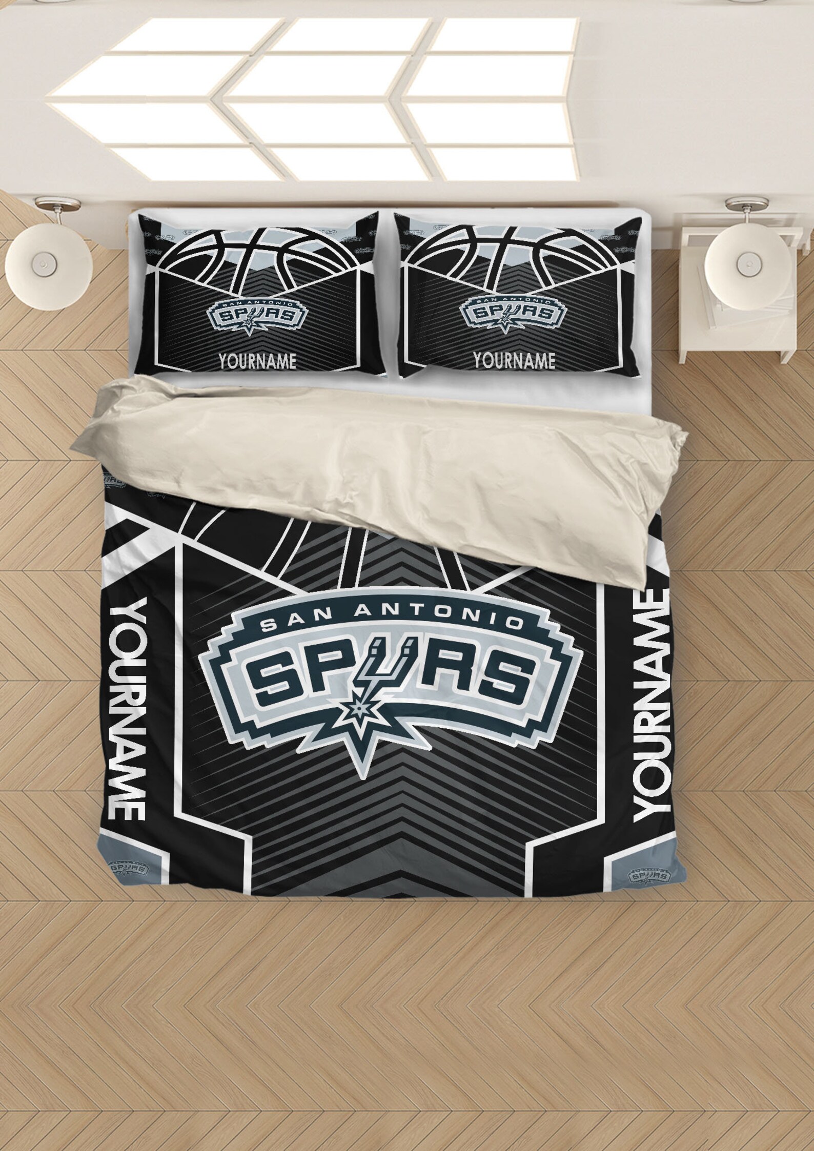 Customize San Antonio Spurs bedding set NBA Style Basketball Etsy