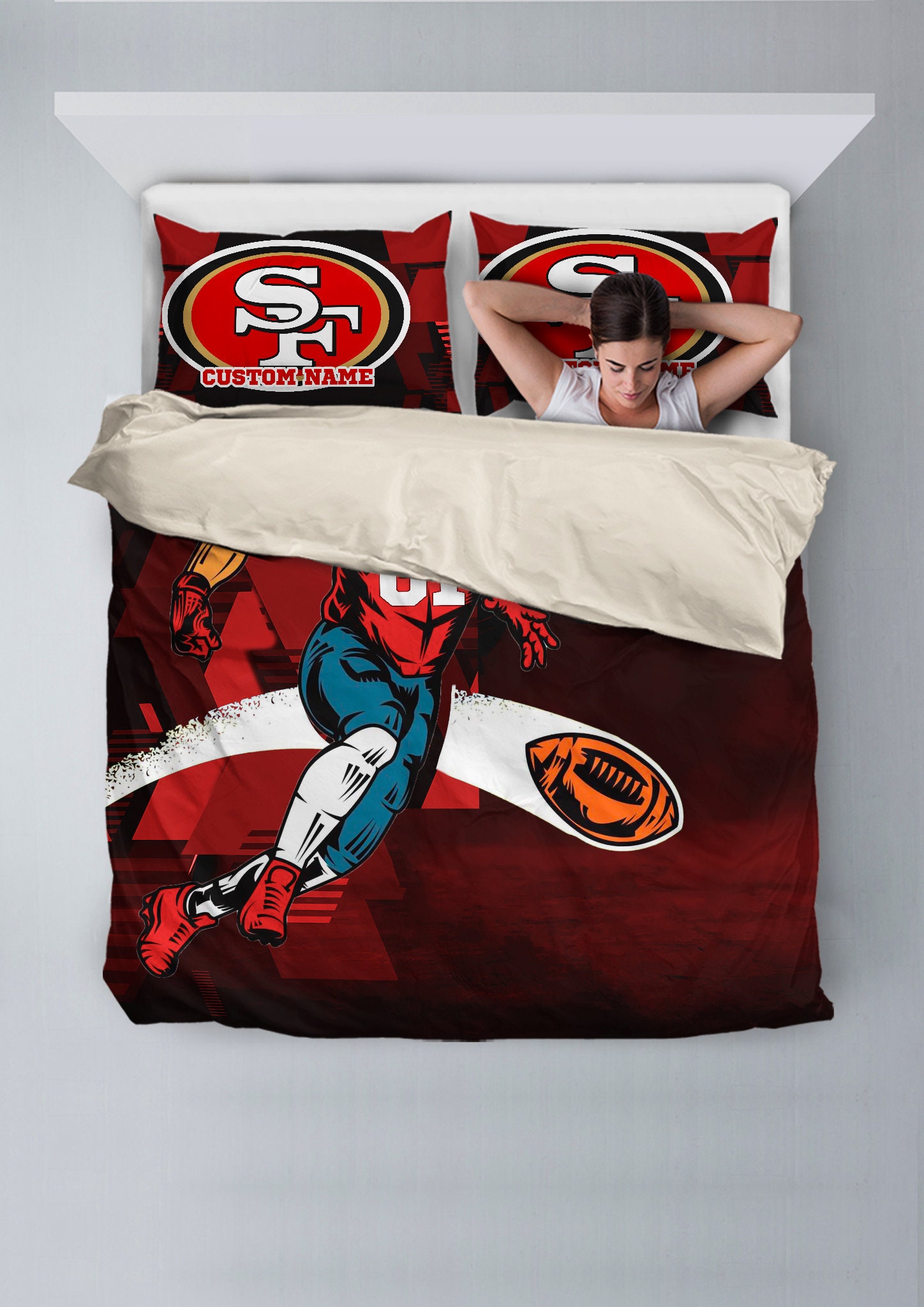 Passen Sie San Francisco 49ers Bettwäsche Set NFL Stil Rugby | Etsy