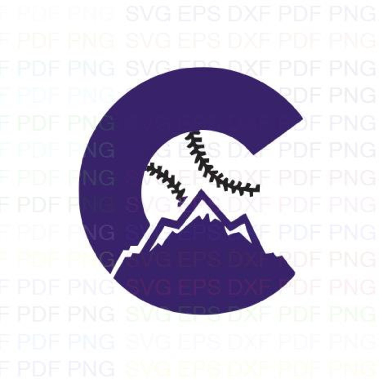 Download Colorado Rockies Mlb 5 Svg Dxf Eps Pdf Png Cricut Cutting ...