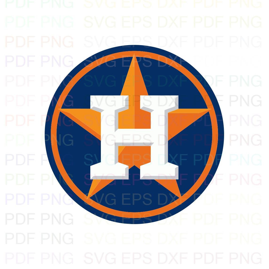 Houston Astros Mlb 5 Svg Dxf Eps Pdf Png, Cricut, Cutting file, Vecto…
