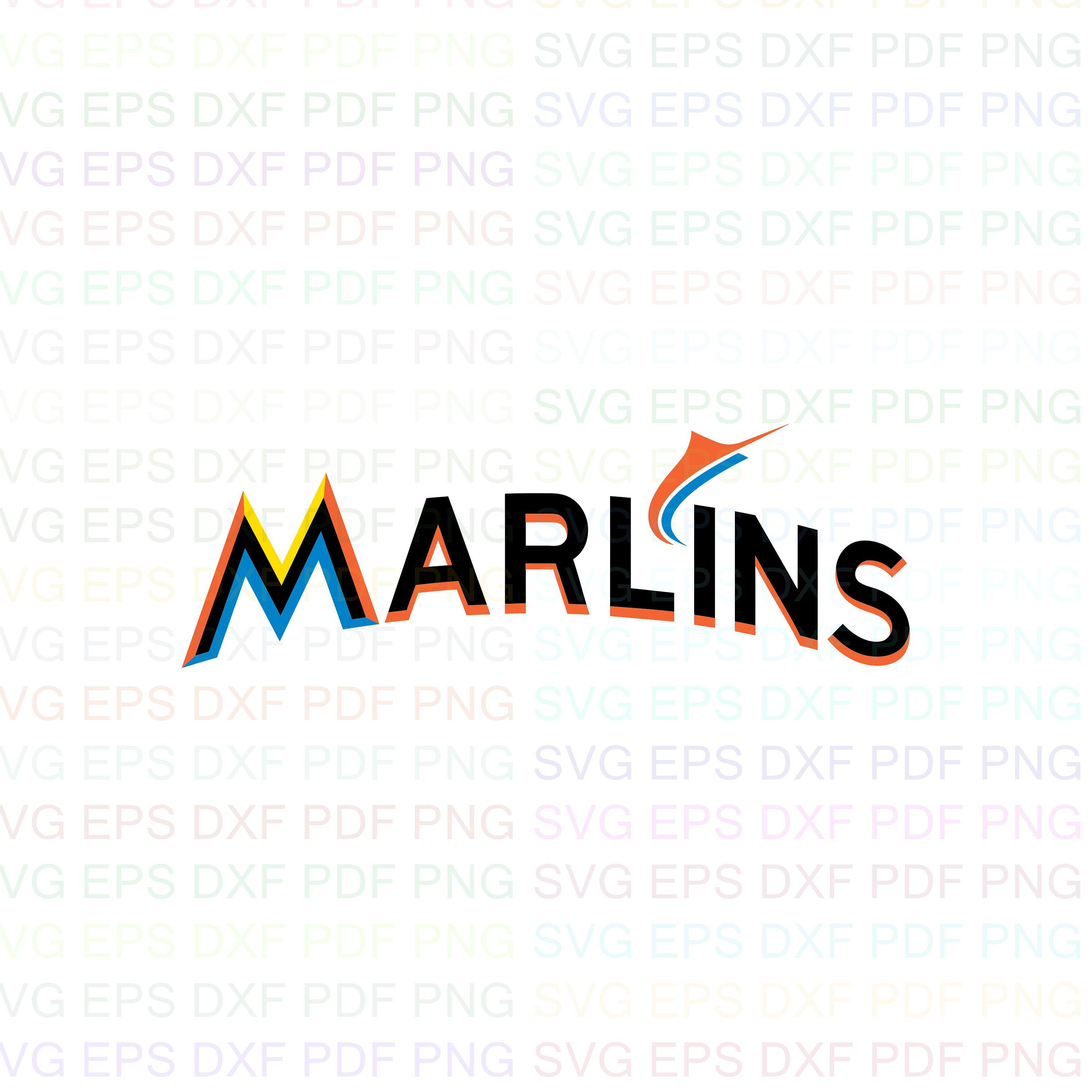 Miami Marlins Mlb 7 Svg Dxf Eps Pdf Png Cricut Cutting File Etsy