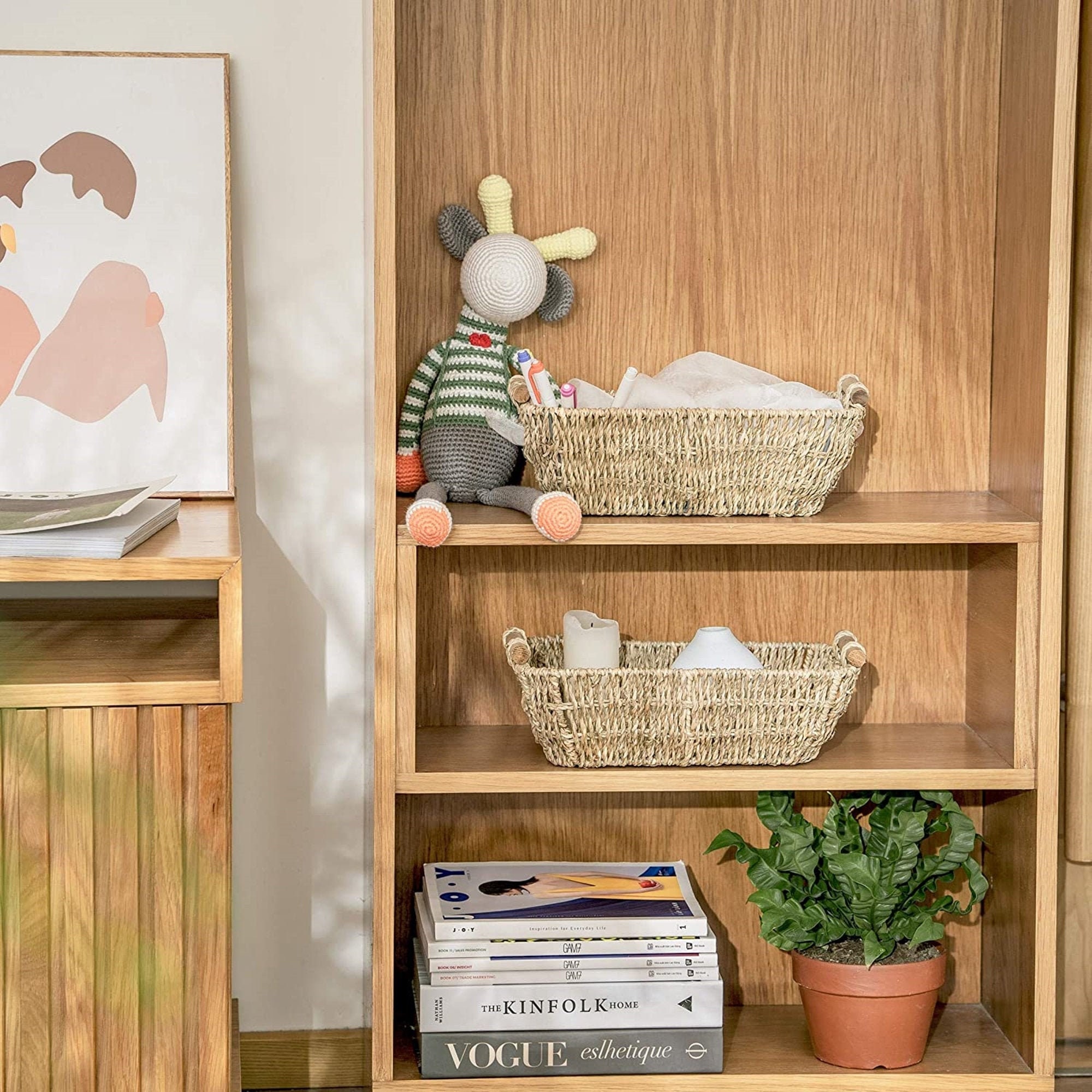 Small Wicker Basket for Bathroom Woven Seagrass Basket with Etsy