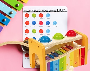 Songs for Hape Pound and Tap bench Xylophone & Hammer DIGITAL First self-play set. Music sheets for children. Educational toy toddler music