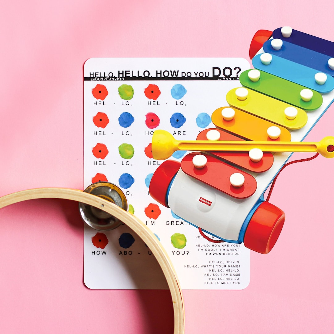 Songs for Fisherprice Xylophone DIGITAL Toddler Set Colorcoded Sheet