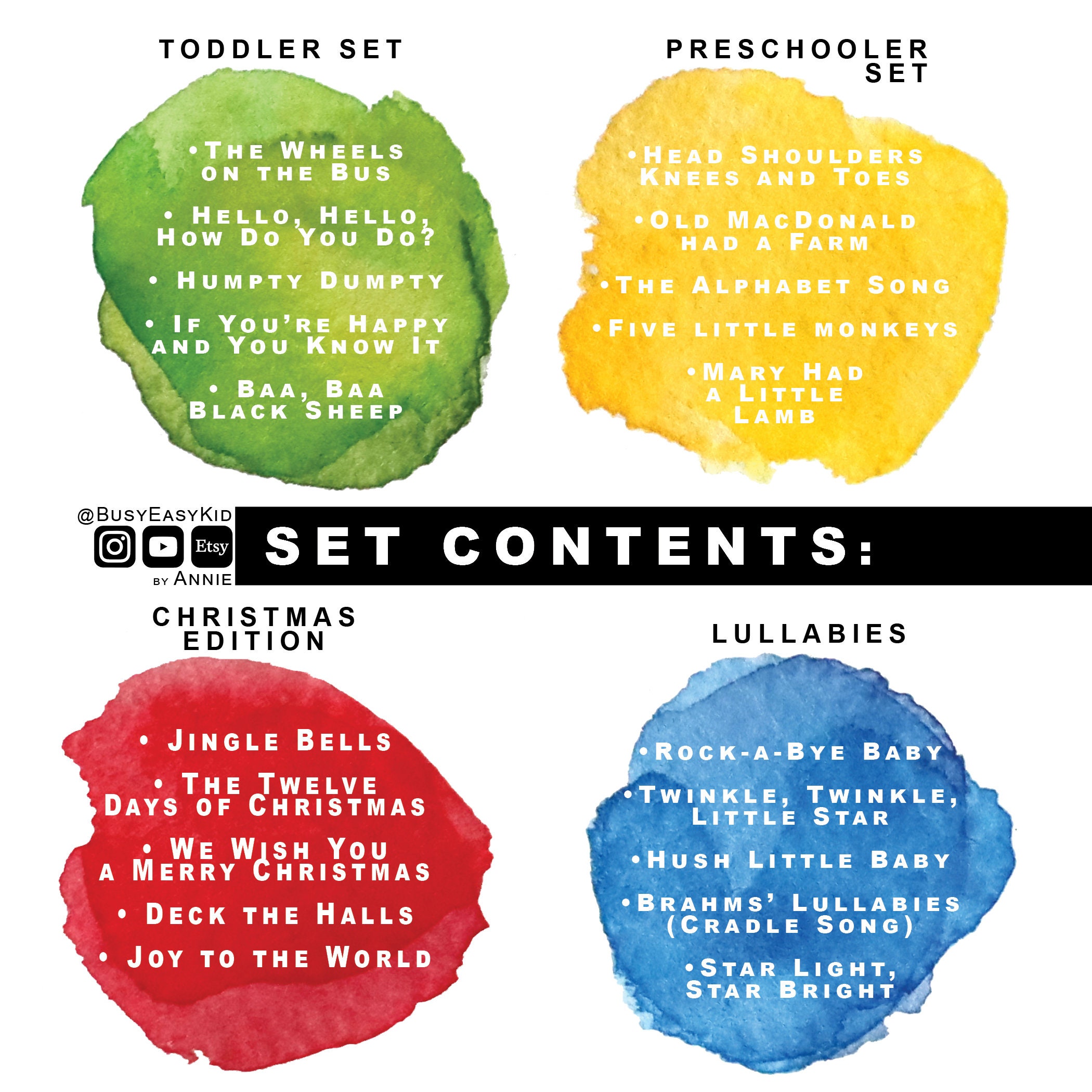 Custom Colors LAMINATED CARDS Colorcoded Sheet Music for Toddlers