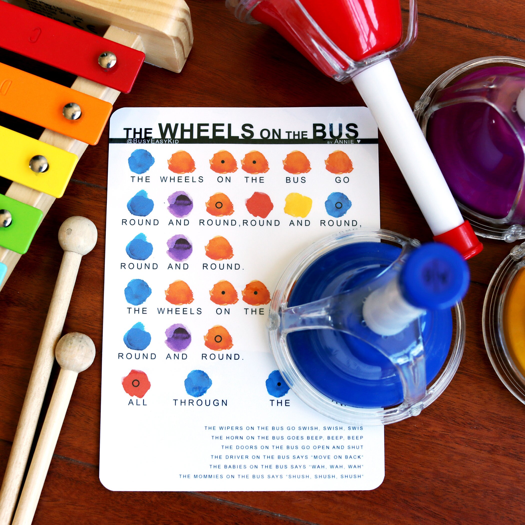 Color Coded Sheet Music