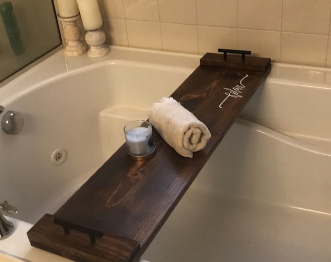 Wooden Bathtub Tray, Caddy, Relax, Table For Tub, Self Care, Spa Gift