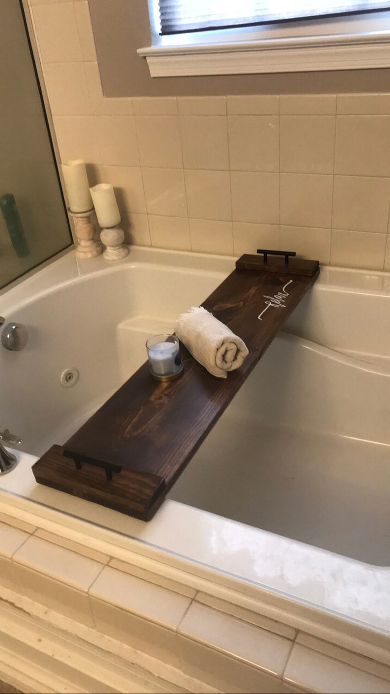 Wooden Bathtub Tray Caddy Relax Table for Tub Self Care - Etsy