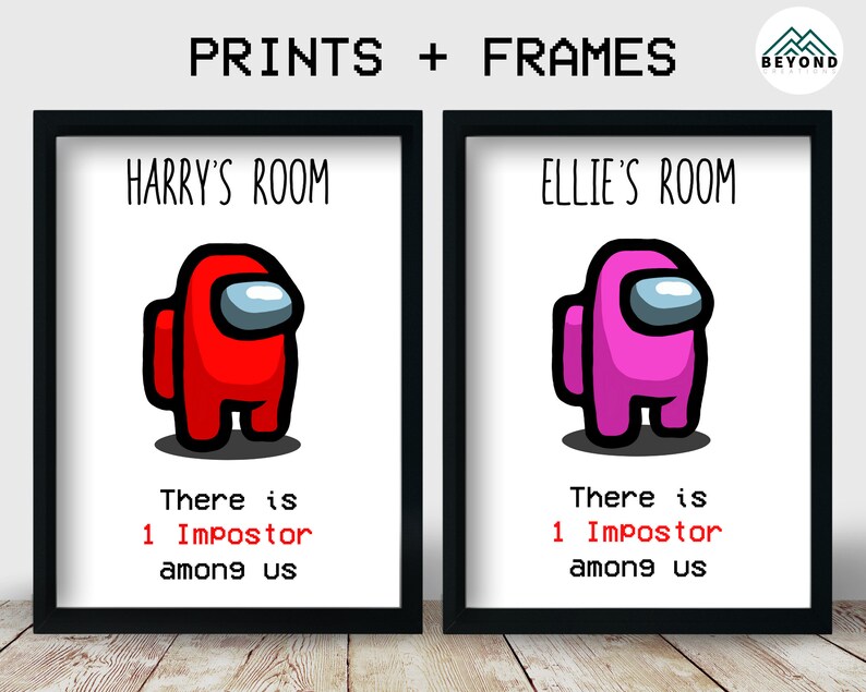 Personalised AMONG US Prints & Frames Gift Child Decor Game Etsy