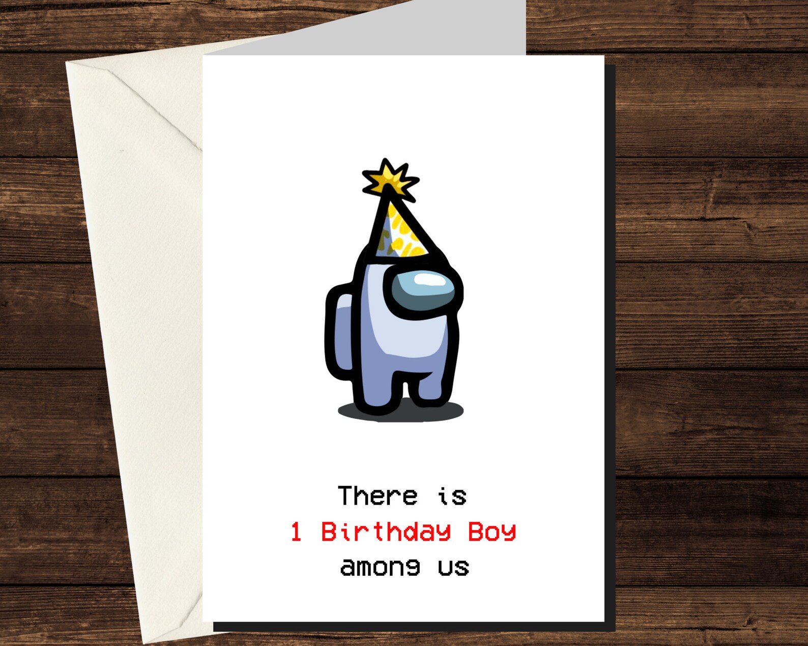 Among Us Birthday Card There is 1 Birthday Boy Among Us | Etsy