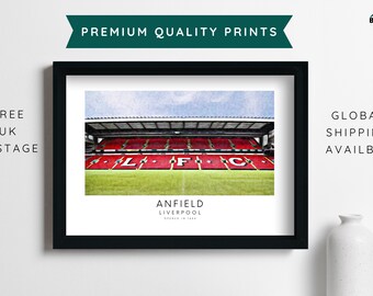 Liverpool Anfield Stadium Art Print Gift Decor Impressionist Frame