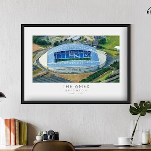 Brighton & Hove Albion F.C. The Amex Stadium Art Print | Poster Impressionist Painting Drawing Gift For Him Football Fan Dad Granddad Son