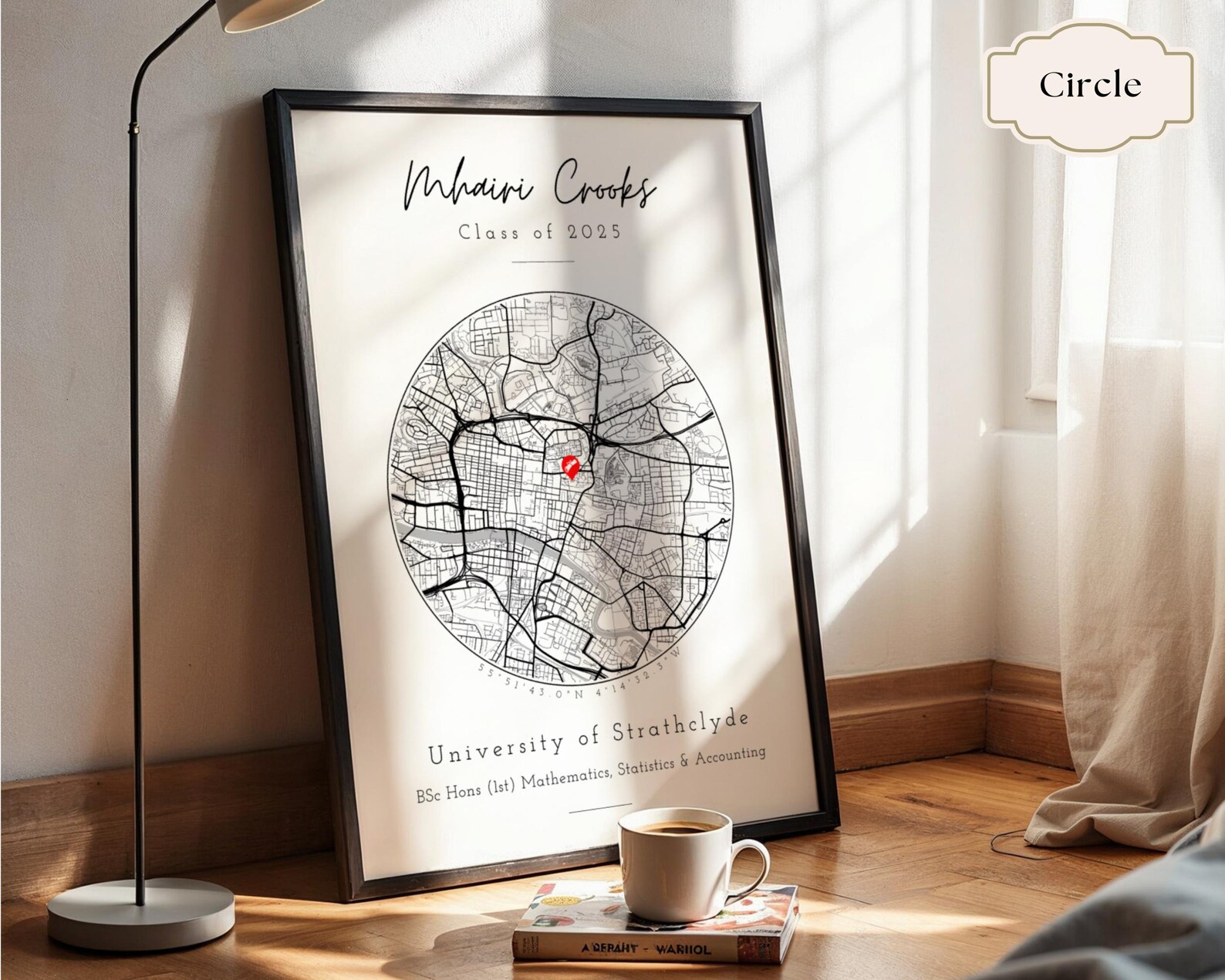 Personalised Graduation Map Gift | Print & Frame | University Degree ...