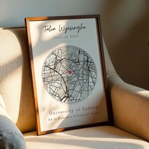 Personalised Graduation Map Gift | Print & Frame | University Degree ...