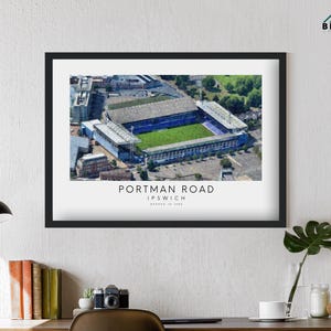 Ipswich Town Portman Road Stadium Art Print | Poster Impressionist Painting Drawing Gift For Him Football Fan Dad Granddad Son Brother FC