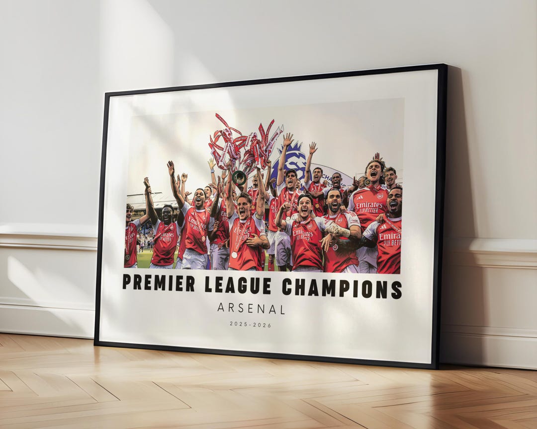 Arsenal 25/26 プレミアリーグ優勝記念 アートポスター A1版 Arsenal