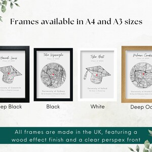 Personalised Graduation Map Gift | Print & Frame | University Degree ...