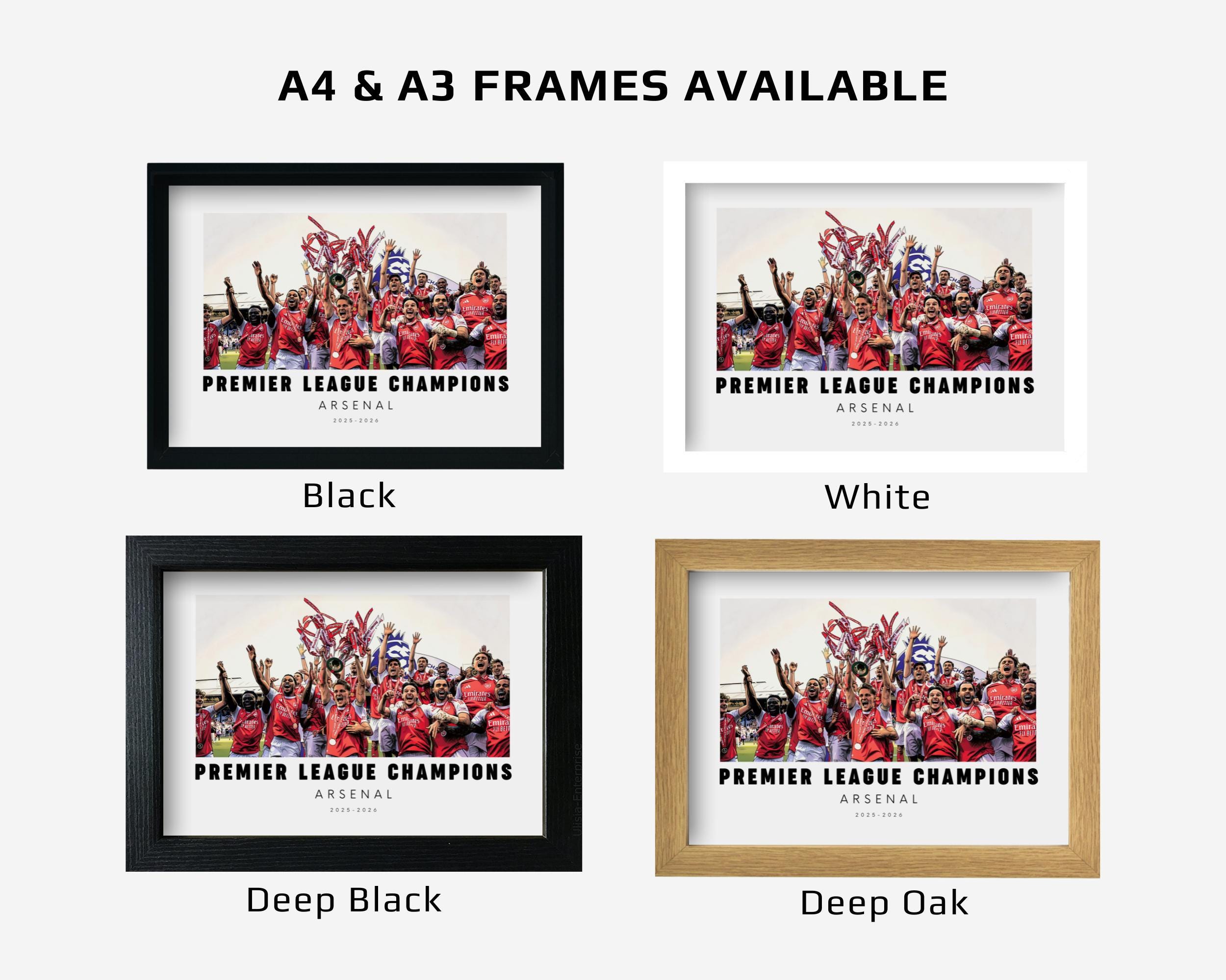 Arsenal Premier League Champions 2025-26 Art Print | Team