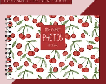 A4 Class Photo Book - School Memory Album to Complete - School Years Photos - Kindergarten - Primary School - Middle School - High School - Cherry