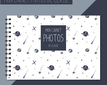 A4 Class Photo Book - School Memory Album to Complete - School Years Photos - Kindergarten - Primary School - Middle School - High School - Space