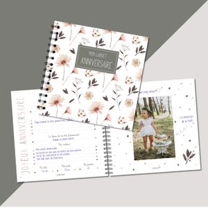 Mi cuaderno de cumpleaños desde el nacimiento hasta los 12 o 18 años _ Recuerdos fotográficos de cumpleaños _ Algodón
