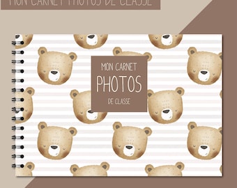 A4 Class Photo Book _ School Memory Album to Complete _ School Years Photos _ Kindergarten _ Primary School _ Middle School _ High School _ Teddy Bear