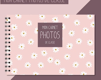 A4-klasfotoboek _ Schoolherinneringsalbum om in te vullen _ Schooljaarfoto's _ Kleuterschool _ Basisschool _ Middelbare school _ Hogeschool _ Daisy