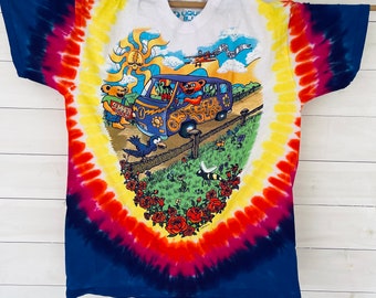 L T-Shirts For Men Vintage Grateful Dead 1995 Summer Tour Tie Dye