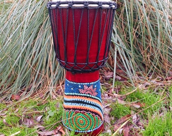 Painted Djembe Drum | 40cm