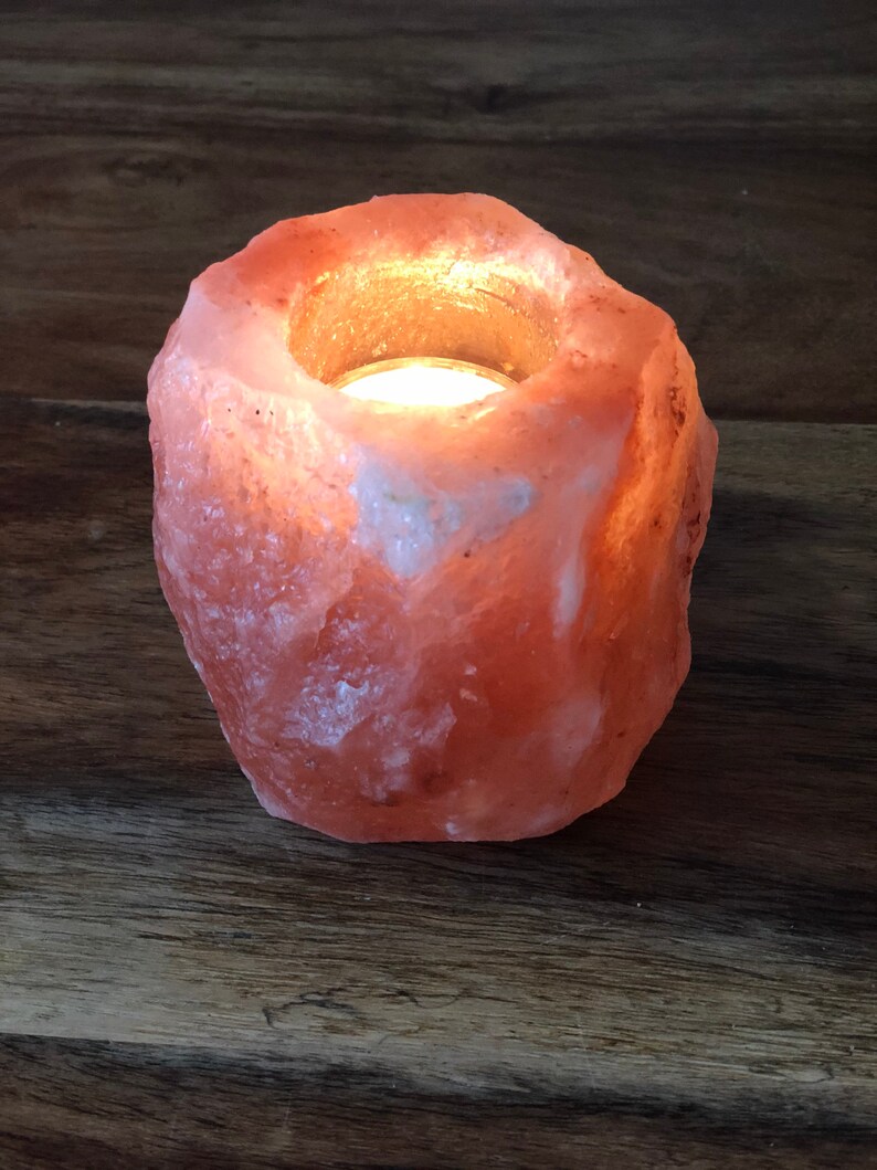 Himalayan Salt Tealight Candle Holder Etsy