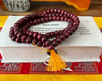 Boxed Wooden Mallah Beads Buddhist prayer  beads in Gift Box