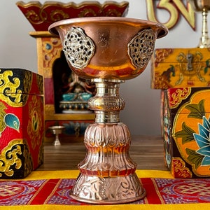 Lampada olio porta cherosene lampade in ottone tempio del burro
