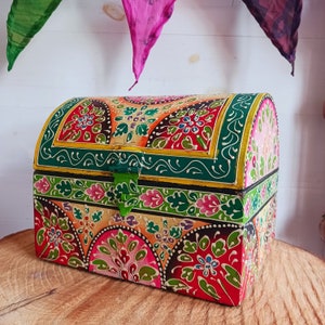 Hand painted Domed Jewellery Box  | Trinket Box