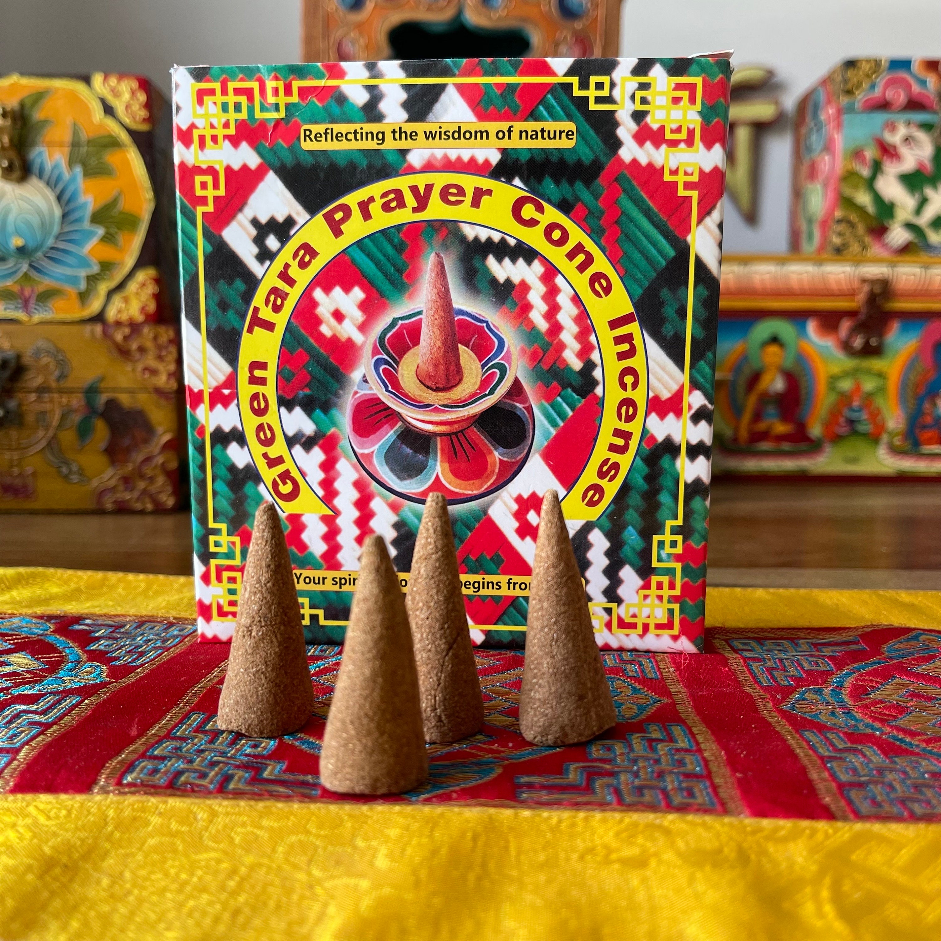 Shangri-la Herbs Incense Cones Nepalese Handmade Dhoop Box of 25 Cones 