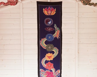 Bannière de dépôt Chakra Batik | Tenture murale dragon