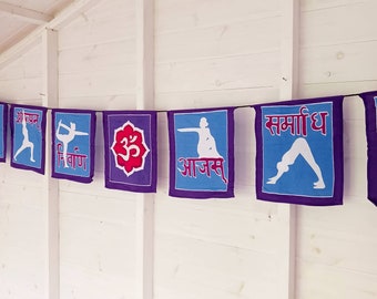 Large Yoga Moves Flags | Bunting