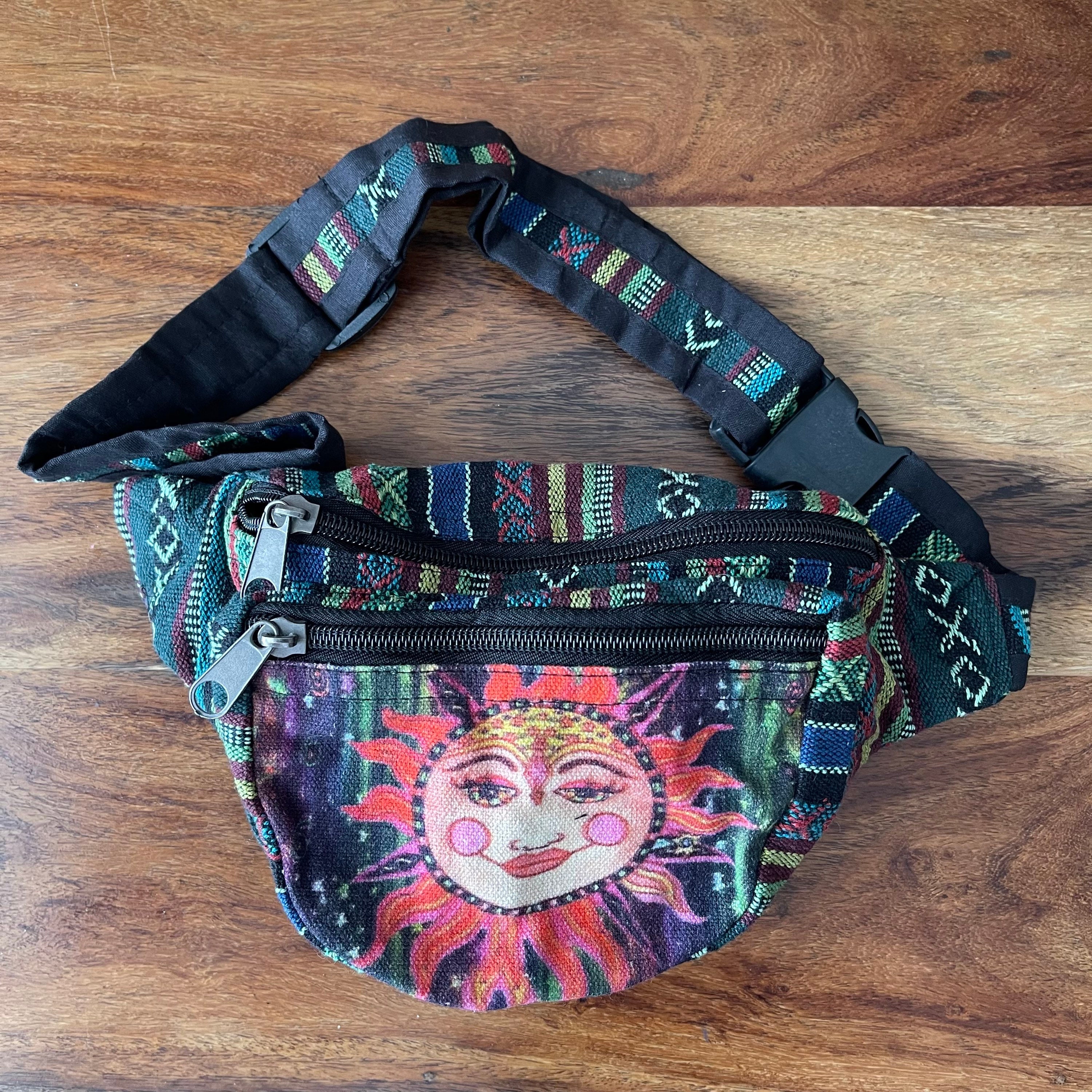 Sun Bum Bag/hip Bag Festival Bum Bag 3 Zipped Compartments 