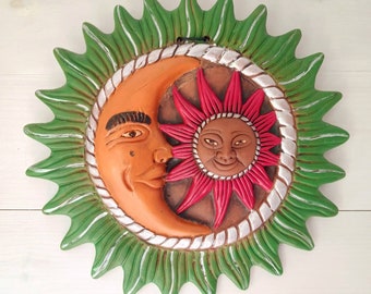 Plaque murale soleil et lune du Mexique