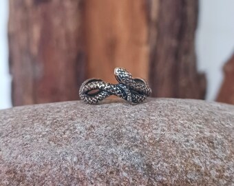 Coiled Snake Toe Ring | Solid Silver adjustable Toe Ring