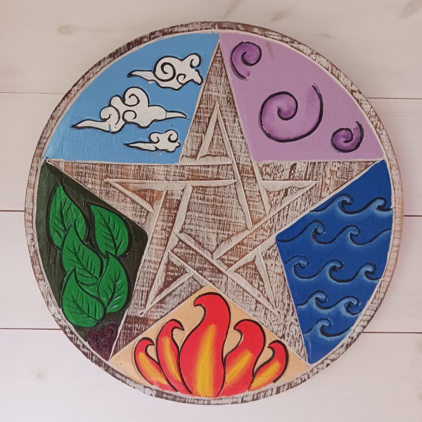 Elemental Pentacle Wall Plaque
