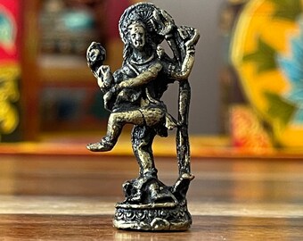 Tiny Shiva Nataraja Brass Statue 4 cm