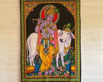Tenture murale du Seigneur Krishna