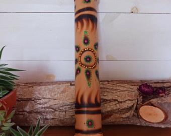 Handmade Bamboo Rainstick | Dot Painted  Design