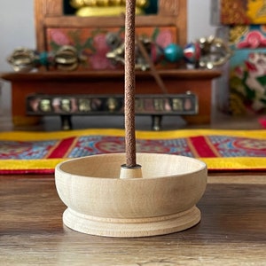 Wooden Cup Tibetan Incense Holder