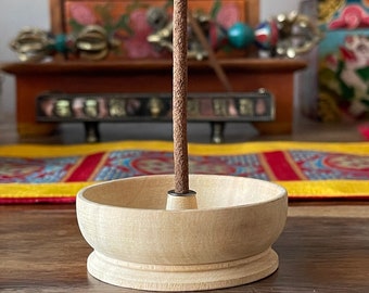 Wooden Cup Tibetan Incense Holder